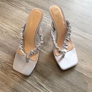Lulus blue square toed sandals